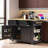 Crushed-Diamond Edge, Drop-Leaf Breakfast Bar, Built-In 3-AC/2-USB Power, Bamboo Spice Racks, 5 Hidden Wheels, 440 lb Top-85859505