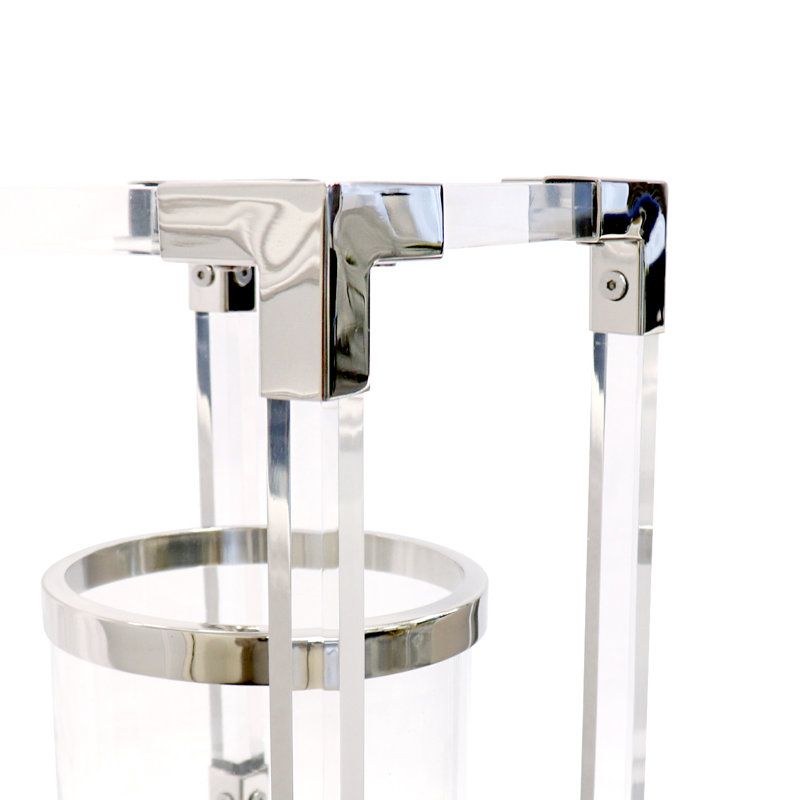 Petite lanterne Sorite en chrome poli Soren, H 14 po x l 9,5 po x P 9,5 po