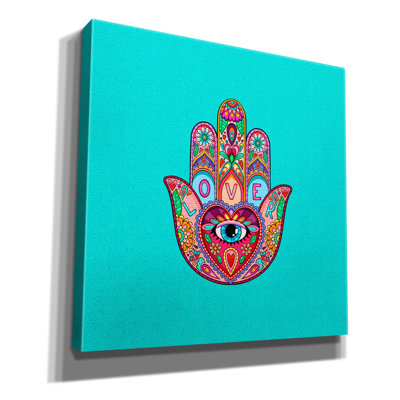 «Lover Hamsa» par Hello Angel, art mural sur toile