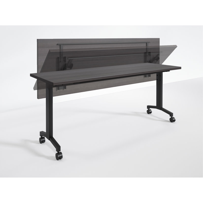 Table de formation Flip Mobile, Bois flotté, Noir, H 29 po x l 60 po x P 24 po