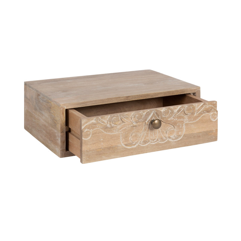 Mirza Solid Wood Floating Side Table