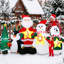 Décoration de jardin gonflable de Noël pour père Noël 6 pi avec lumières à DEL intégrées, explosion rapide de 10 s