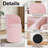 Round Ottoman with Storage, Modern Ottoman with Foldable Backrest, Sherpa Upholstered Ottoman for Living Room and Bedroom-1008355814
