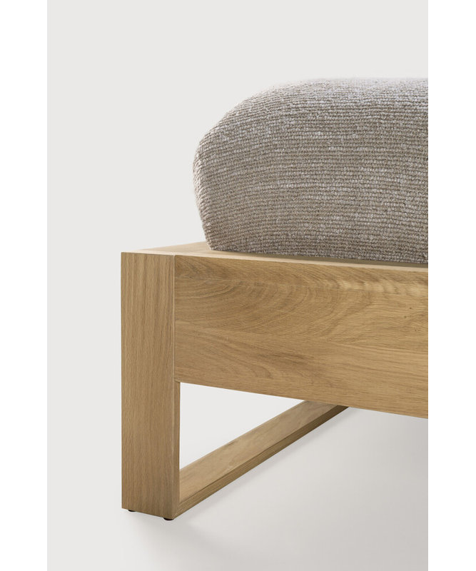 Nordic Solid Wood Bed, Queen, Natural