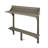 3-Piece Balcony Bar Set with Bottom Shelf Table and 2 Stools, Grey Finish