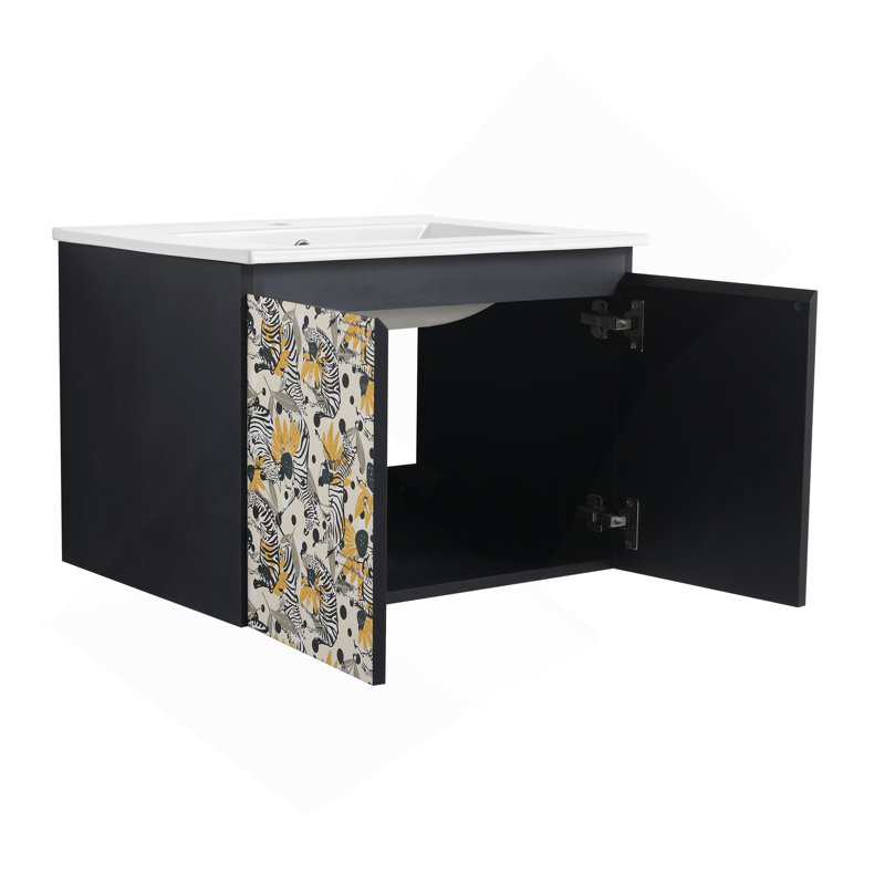 24'' Floating Wall-Mounted Bathroom Vanity With Ceramics Sink & Soft-Close Cabinet Door