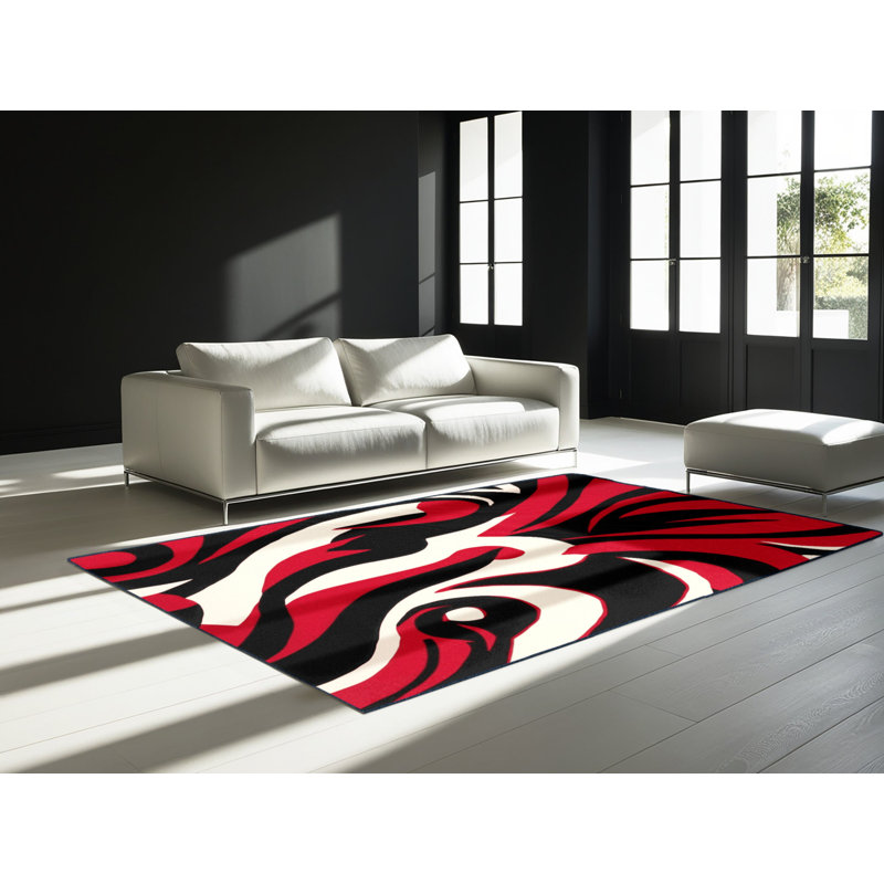 Vortex Flame Rug, Rectangle 6' x 9'