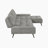 Kenner 125" Modern & Contemporary 2-Piece Sectional - Chenille Sectional, Customizable Seat Depth, Chaise for Lounging-847719363-847719361
