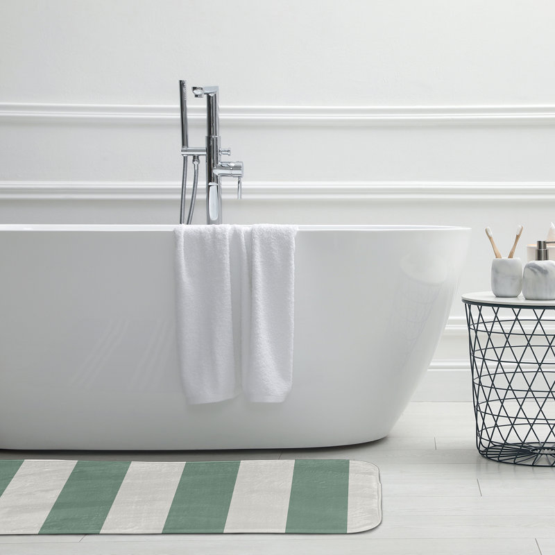 Tapis de bain Shameel, L 17 po x L 24 po, Vert