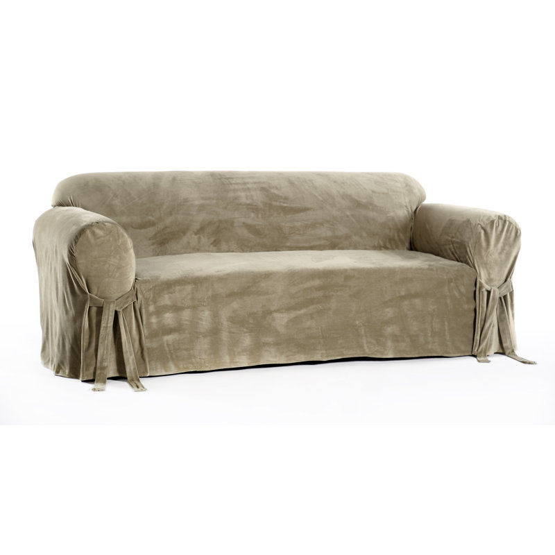 Housse pour canapé à coussins carrés/rectangulaires, Brun clair, Valvet, 36" H x 72" W x 36" D