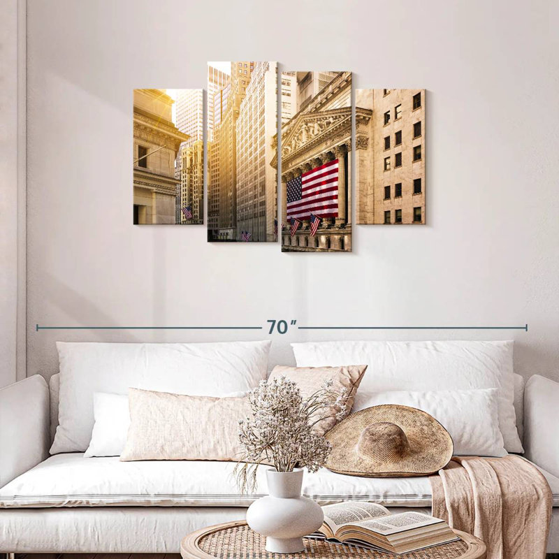 Drapeau américain Harpa Wall Street, H 27 po x l 43 po