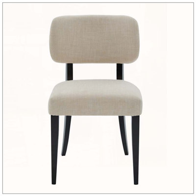 Wooden Dining Chairs Set of 2, Modern Fabric Upholstered Dining Room Chair Kitchen Chairs, Farmhouse Dinner Chair
