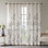 Panneau de rideau à motif floral moderne, semi-transparent et léger