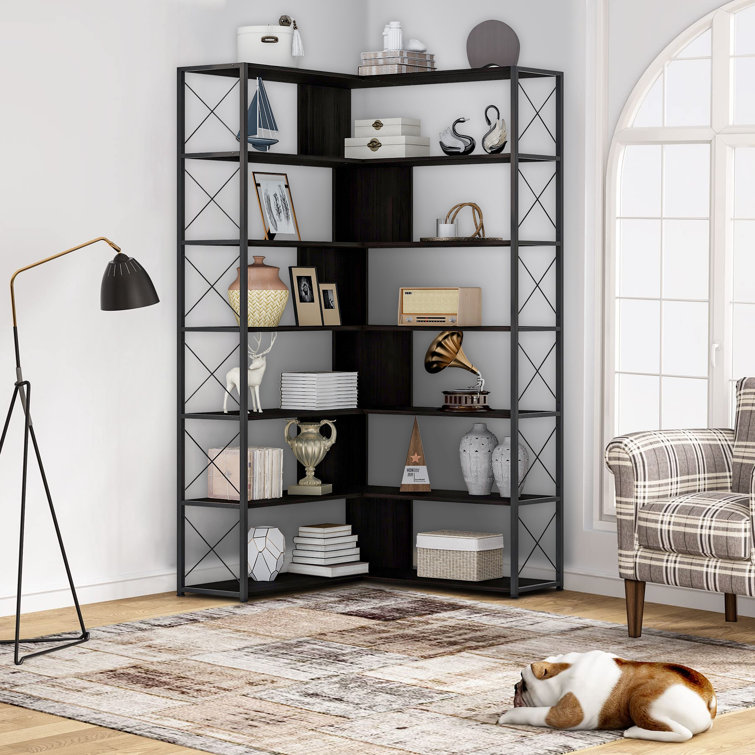 https://assets.wfcdn.com/im/87812281/resize-h755-w755%5Ecompr-r85/2091/209144127/7-Tier+Bookcase+Home+Office+Bookshelf%2C+L-Shaped+Corner+Bookcase+with+Metal+Frame%2C+Industrial+Style.jpg