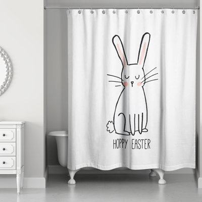 Bevins Hoppy Easter Single Shower Curtain