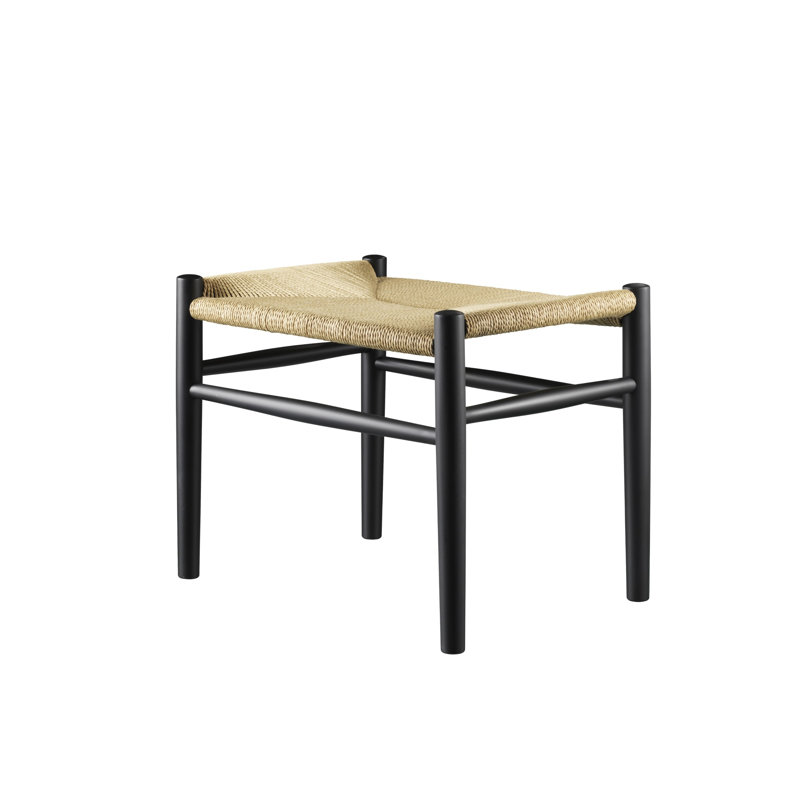 J83 Accent Stool, Jet Black/Nature