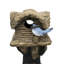 Maison d'oiseaux en béton avec piédestal - Maison d'oiseaux d'extérieur pour décoration de patio