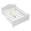 Lit double pour enfants, lit plateforme double en bois avec tête et pied de lit, blanc-914496148-914496149