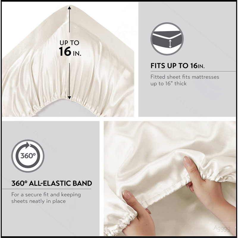 Ensemble de draps 4 pièces, Ivory