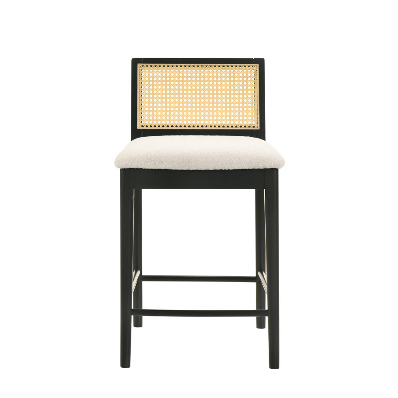 Tabouret de bar en bois Tobias Coastal, Black, 3, Tabouret de comptoir (siège d'une hauteur de 26 p