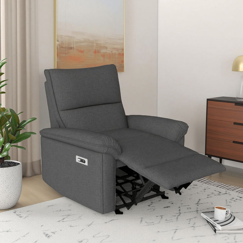 Power Recliner Chair,Electric Recliner For Living Room,Fabric Reclining Armchair For Small Space,Reclining Sofa For Bedroom/Apartment/RV,USB Port(Type-C)