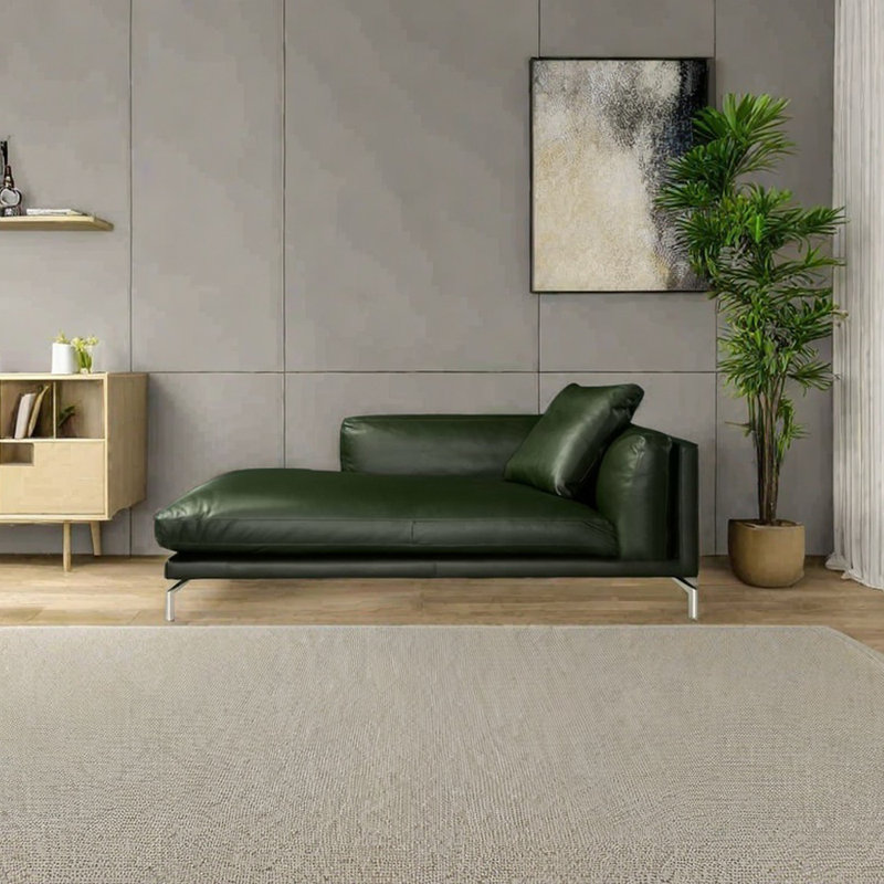 Fauteuil inclinable léger en similicuir éponge de luxe, Orienté à droite, Vert
