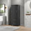 Armoire de rangement pour salle de bain avec tiroirs et tablettes réglables, armoire de plancher autoportante en panneau de fibres à densité moyenne avec poignées en acrylique, dispositif anti-basculement, finition imperméable peinte