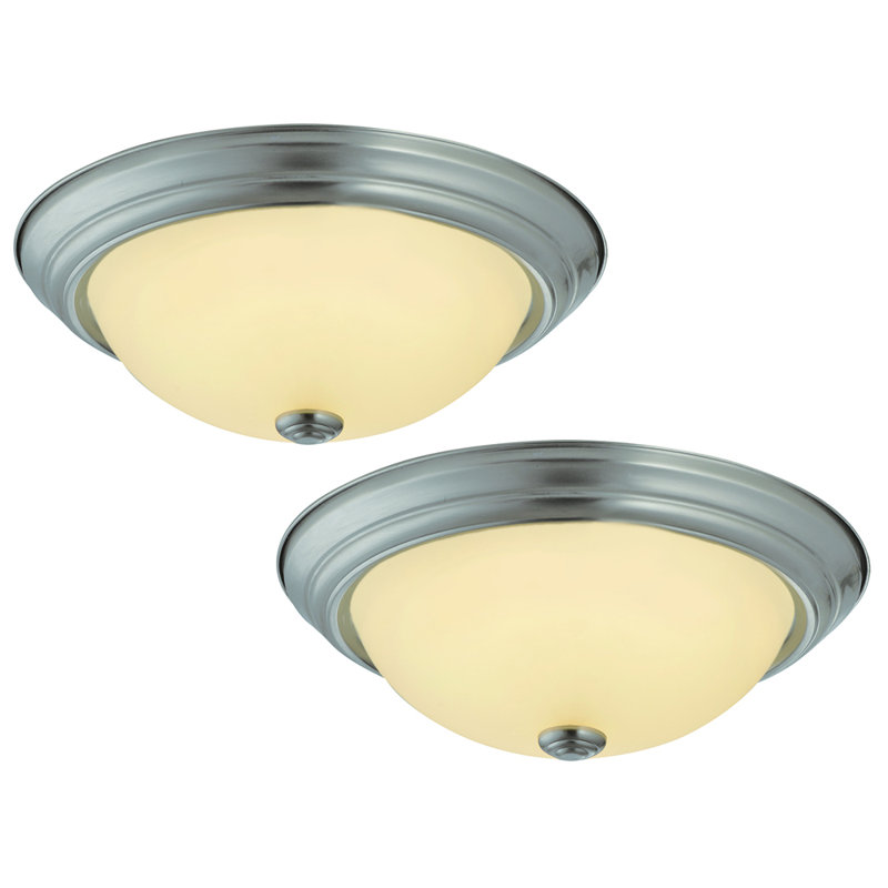 13 Inch LED Ceiling Light, Bedroom Hallway Kitchen Bath, Satin Nickel