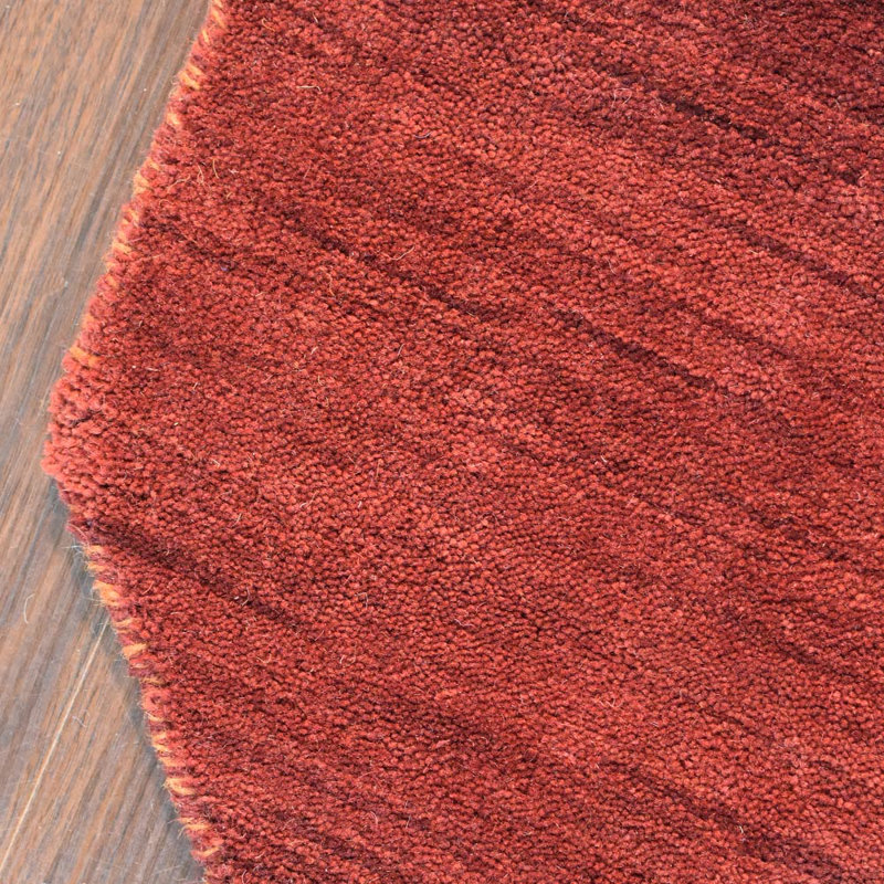 Manns Hand Knotted Loom Wool Eco-Friendly Area Rugs - Orange & Red Color | Contemporary Design | Area rugs for living room, bedroom