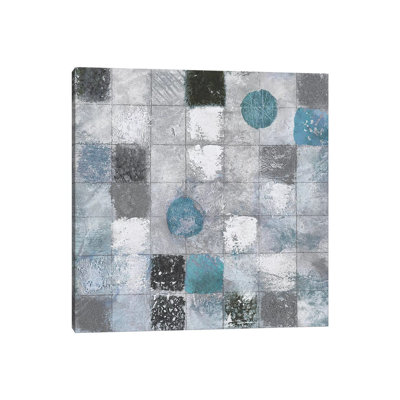 «Blue Mosaic II» par Tava Studios - peinture sur toile tendue