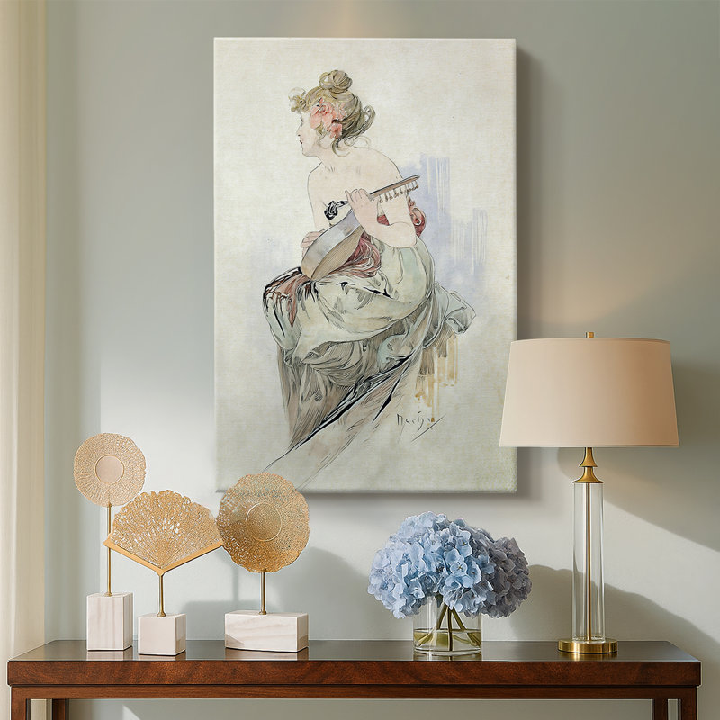 «From the Frontispice of Le Pater» - Toile tendue avec châssis par Alphonse Mucha, 18 x 27