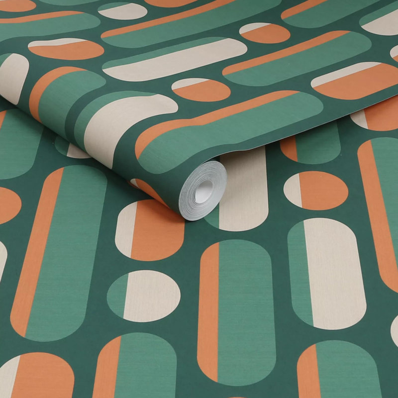 Envy Morse Geometric Wallpaper, Green
