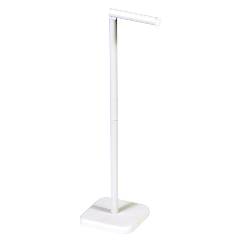 Arkadelphia Free Standing Toilet Paper Holder, White