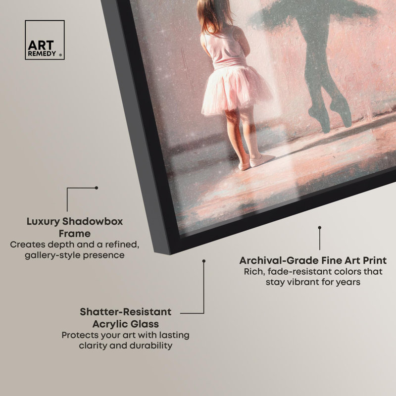 «Little Ballet Dreamer Glam» par Art Remedy, Noir, H 16 po x l 11 po
