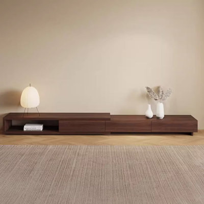 Meuble télé minimaliste en bois massif rétractable