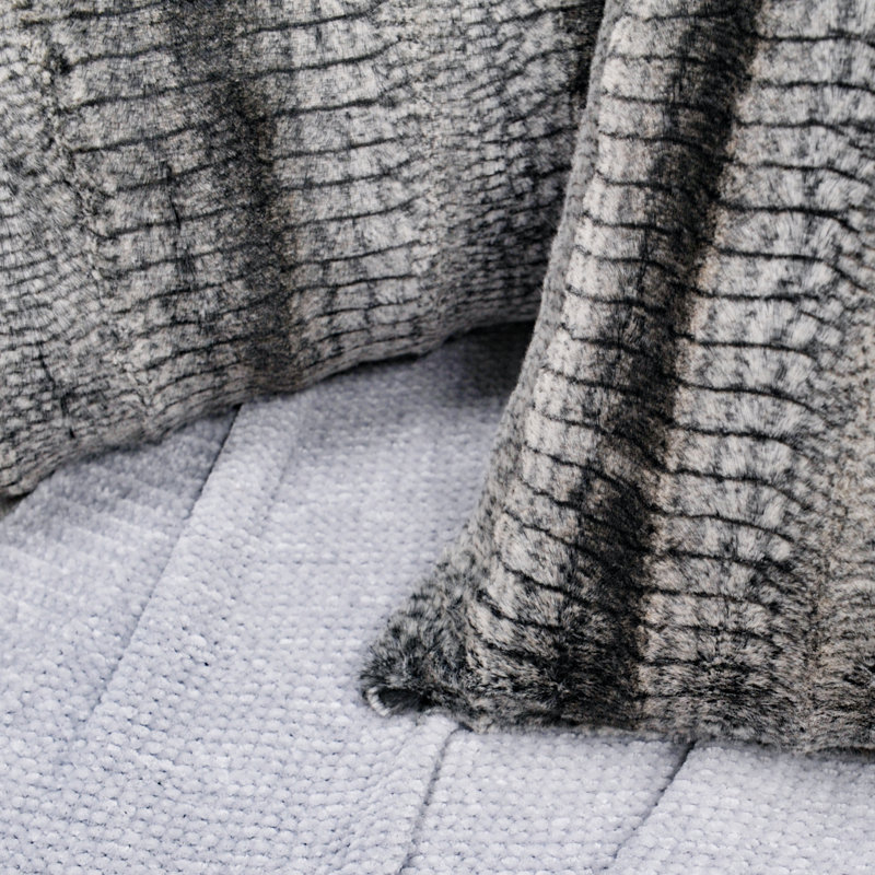 Housses de coussin en fausse fourrure, 20 po x 20 po, Mali