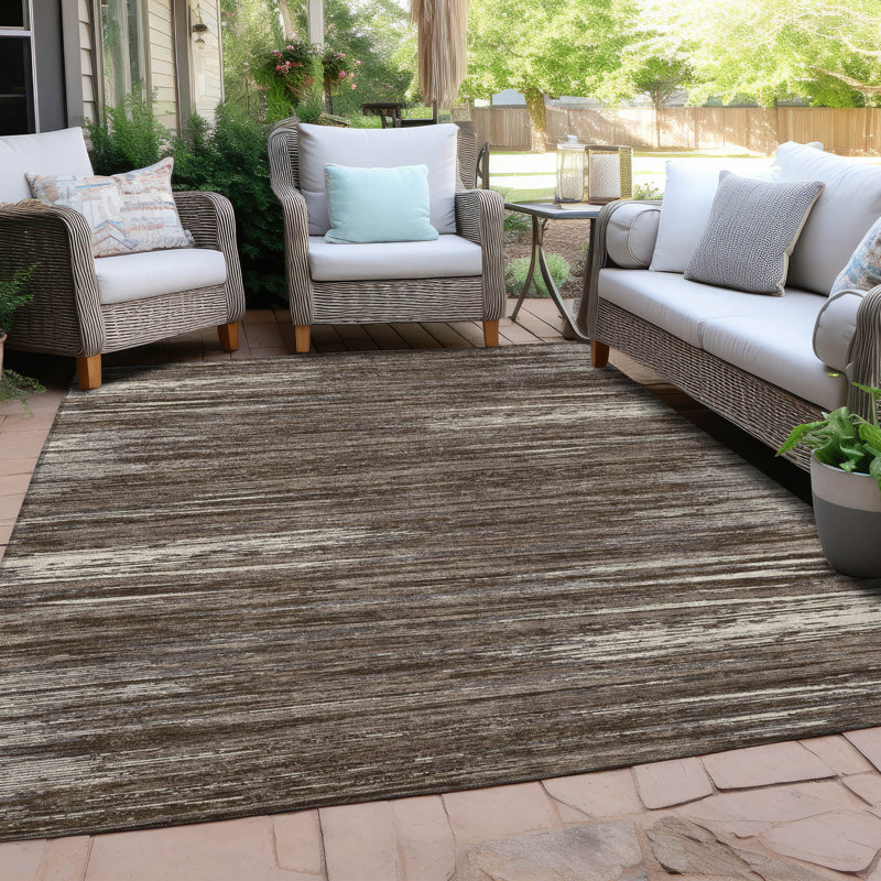 Lamanna Abstract Indoor / Outdoor Rug, Rectangle 8' x 10'