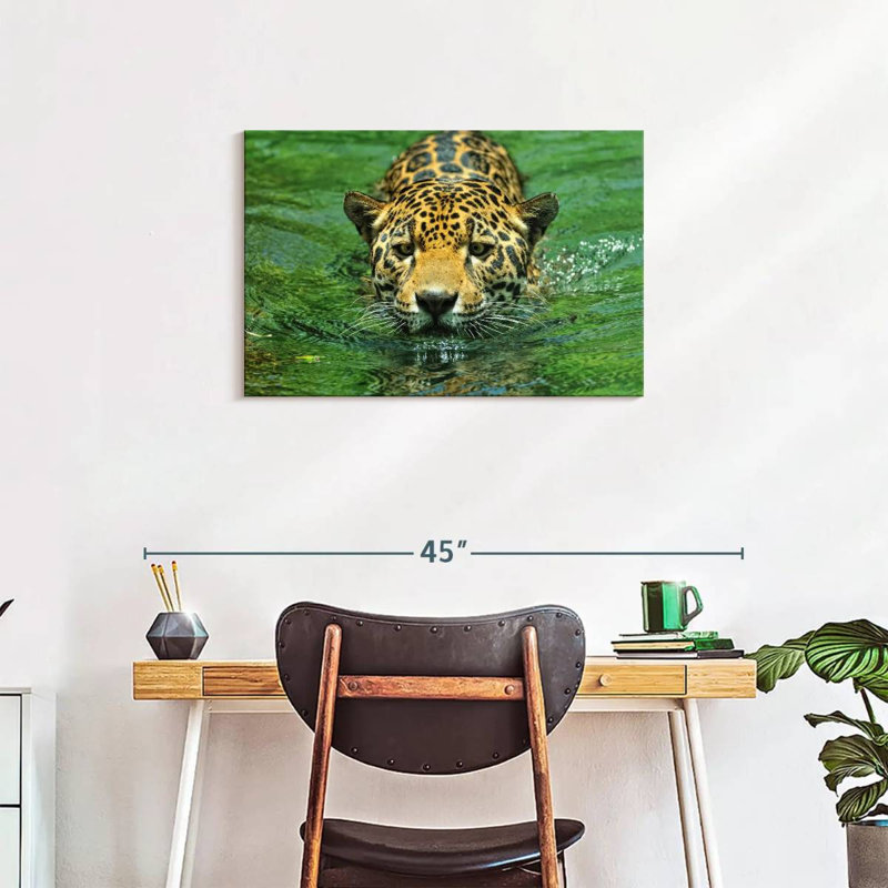 Brampt Swimming Jaguar, 20" H x 30" W