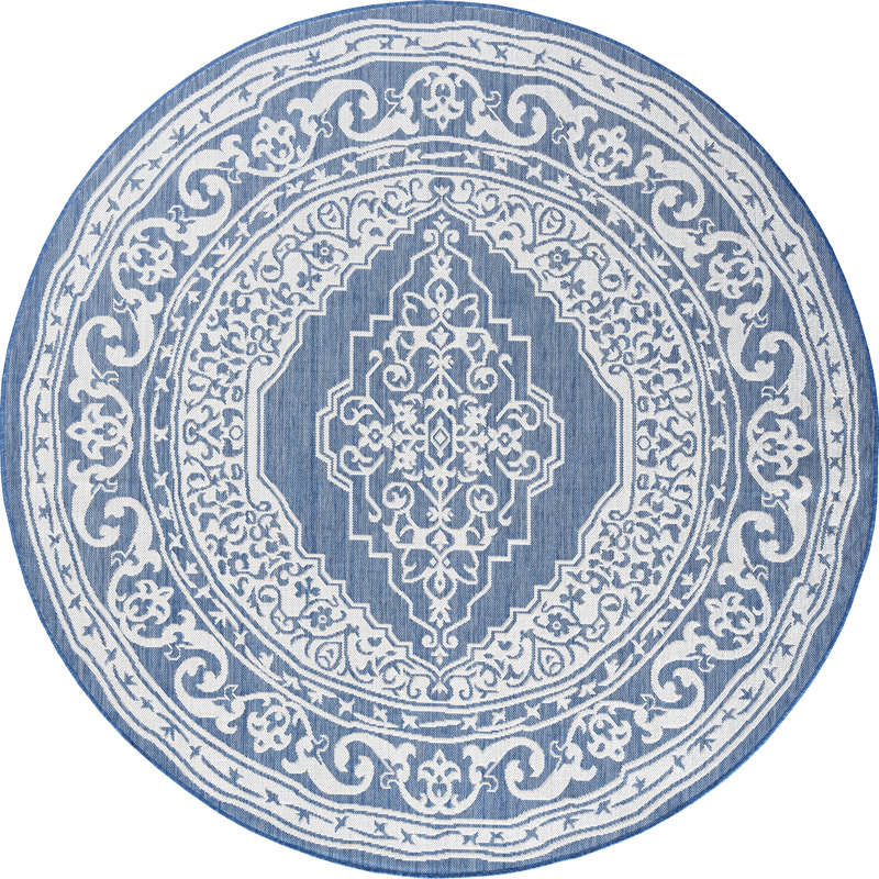 Tapis d'intérieur / extérieur bleu Mariners, Rectangulaire 2 pi x 3 pi