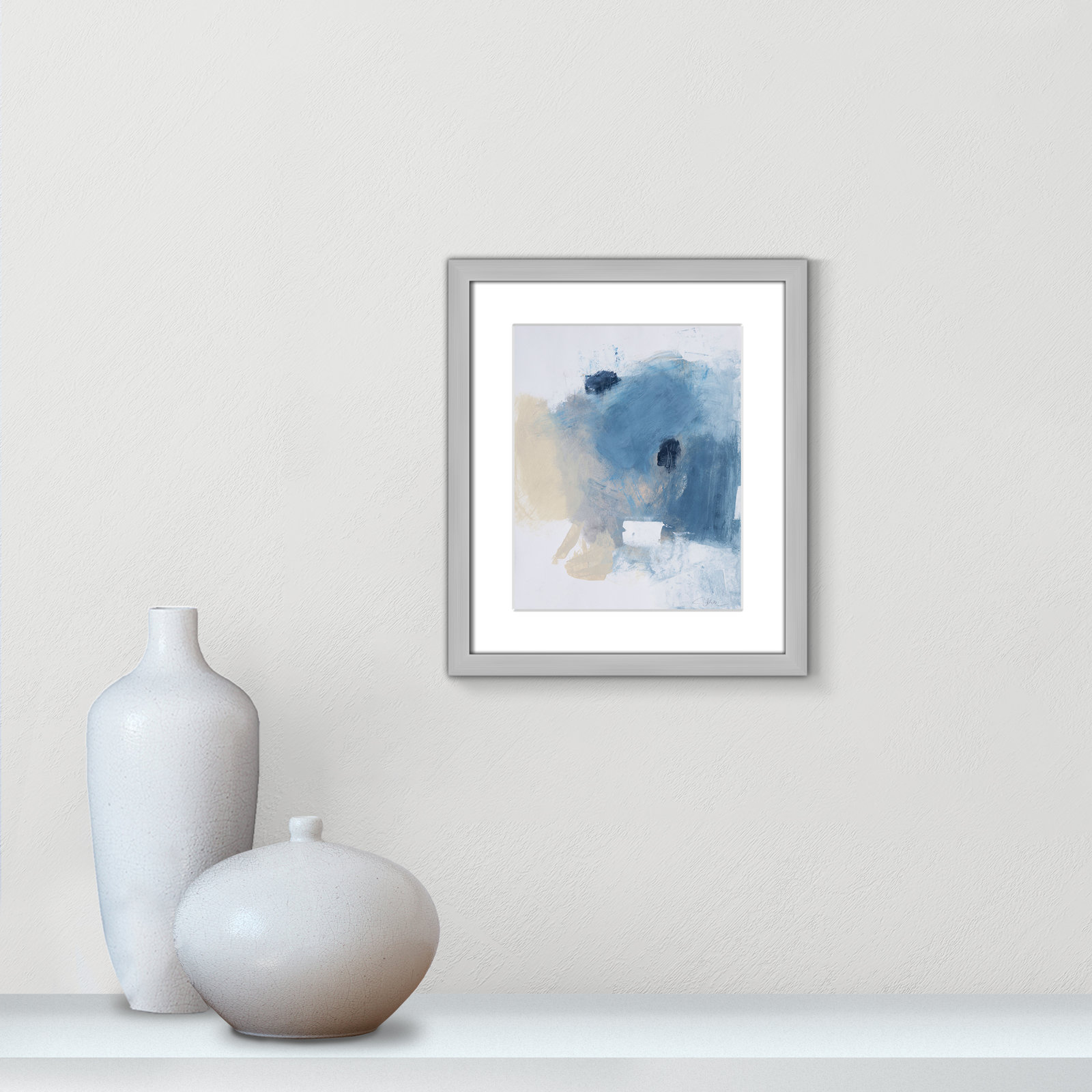 Coastal Carnival Collection "Coastal Carnival I" Print, Silver Single Picture Framed Paper, White, 15" H x 13" W x 1.25" D