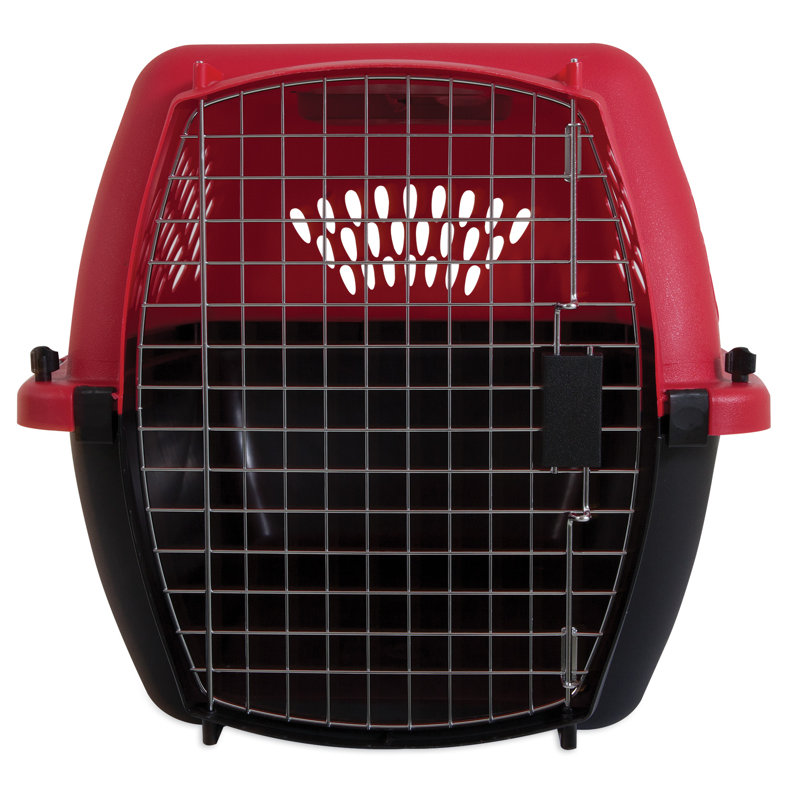 Sac pour transport d'animal, Grand (H 16,5 po x l 18,6 po x P 26,2 po), Rouge foncé/noir