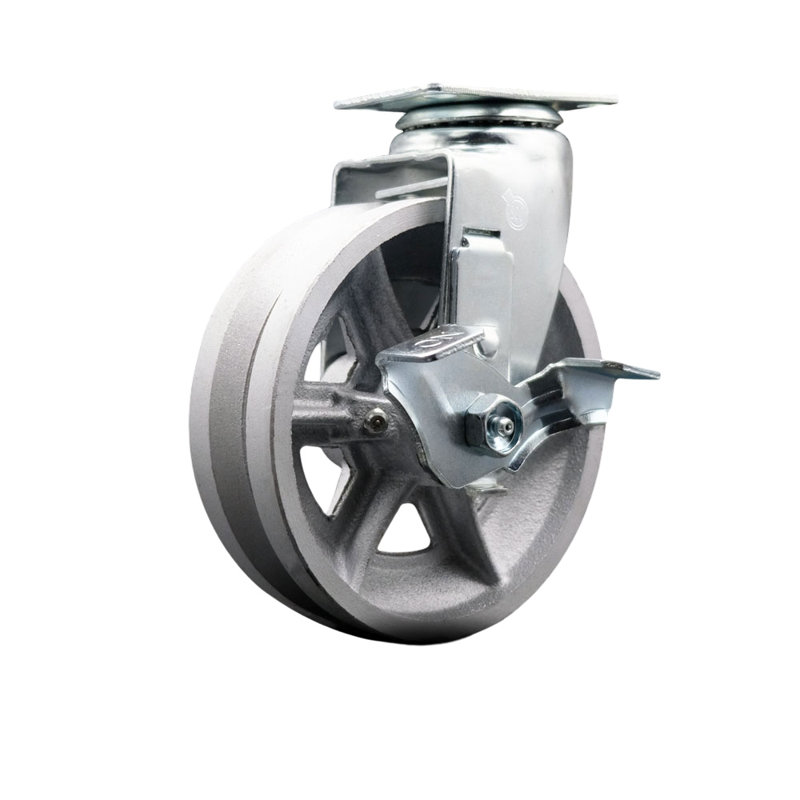 Roulettes pivotantes V-Groove