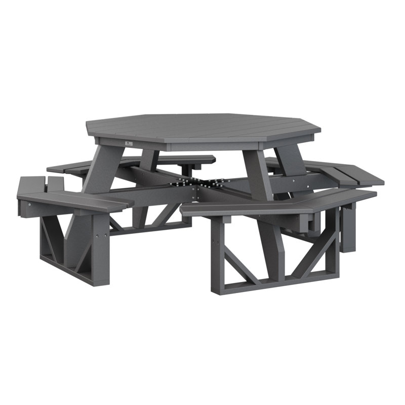Table de pique-nique octogonale Berlin Gardens, Gris fumée