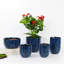 Petits pots de fleurs en céramique émaillée Pebble Beach Bowls (lot de 6) - Intérieur/Extérieur