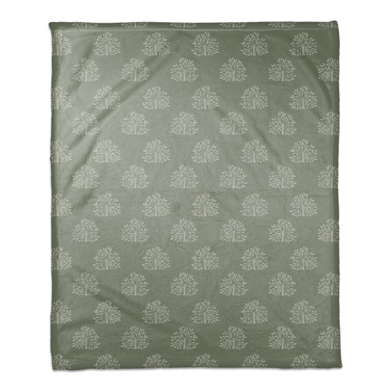 Hand Woven Throw Blanket, Green