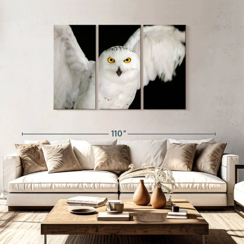 White Owl, 48" H x 74" W