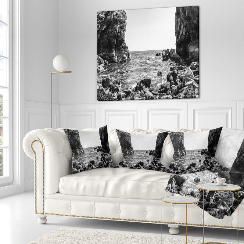 Oreiller imprimé Sea & Shore, 16 po x 1 po, Coussin décoratif