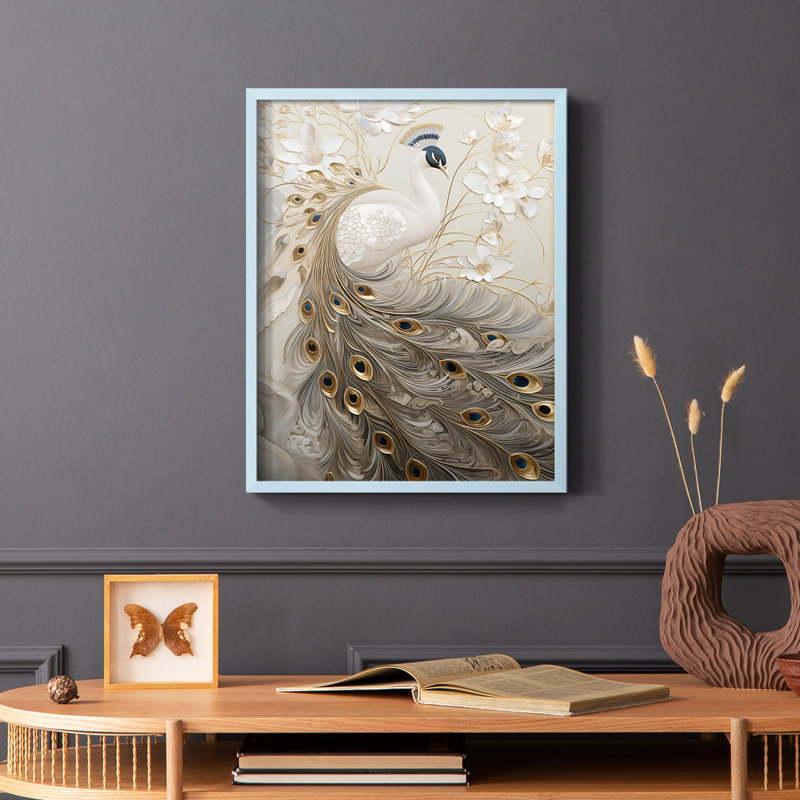 ANIMALS Series CCLIV - reproduction encadrée de qualité supérieure - prête à être accrochée - aucun clou requis, Bleu