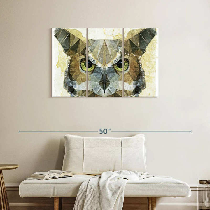 Brampt Abstract Owl, 24" H x 38" W