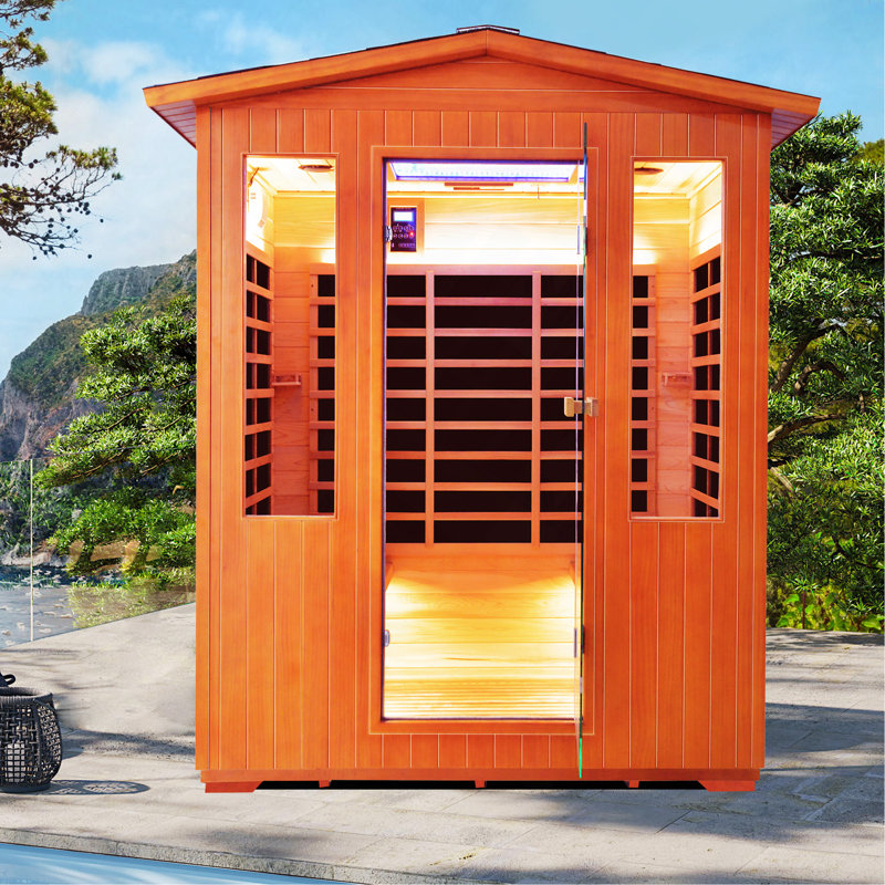 3-to-4-Person Outdoor Wooden Sauna Room